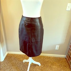 Leather Pencil Skirt